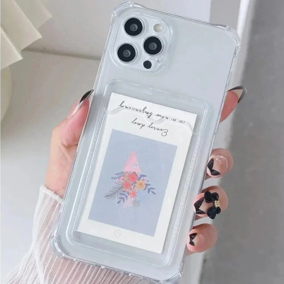 ⚠️Clearance iPhone 14/Pro/Pro Max Clear Protective Phone Case With Card Holder - Picture 2 of 4